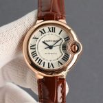 Cartier 18K Gold 28/33/36MM Automatic Movement White Women's Watch